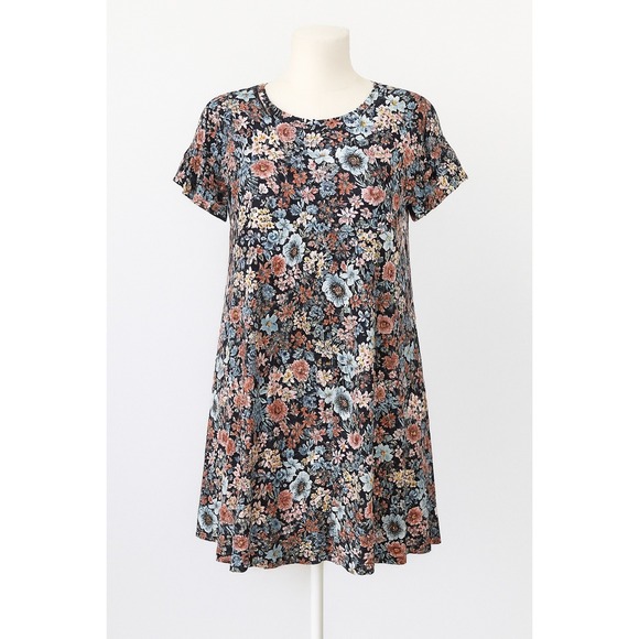 LOFT Womens Dress Size XSP Floral Smocked Sleeve Casual Summer Sundress‎ Cottage - Picture 1 of 9